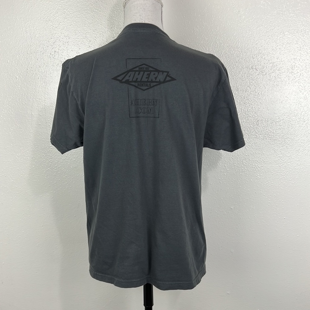 Ahern Rentals Shirt Women Medium Grey Cotton Graphic Short Sleeve Tee Adult - Picture 4 of 10